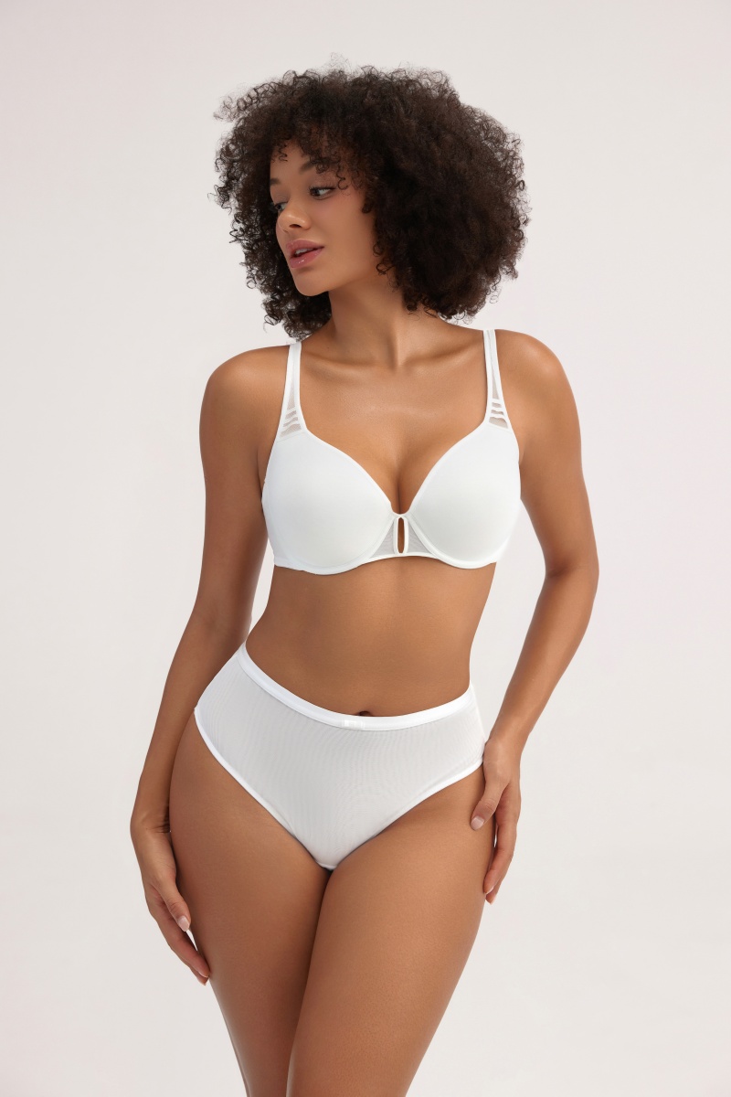 Stretchy Smooth Bra and Panty Set - Women's Solid Color Breathable Seamless Underwear - MW6002